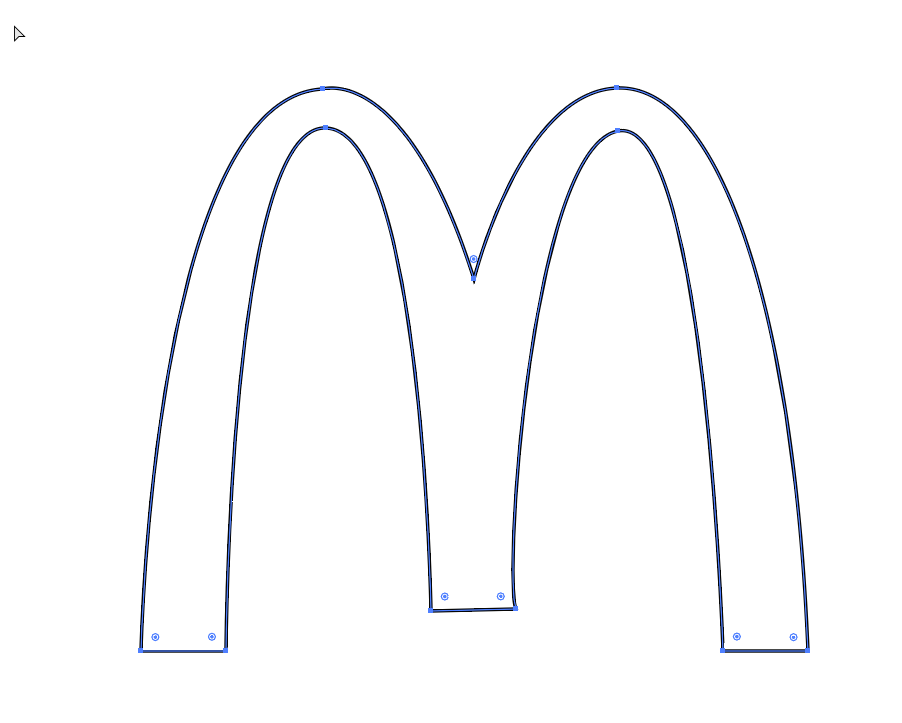 A recreation of the McDonalds logo made in Adobe Illustrator.